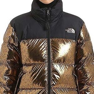 BRAND NEW North Face Nuptse Duster jacket in gold